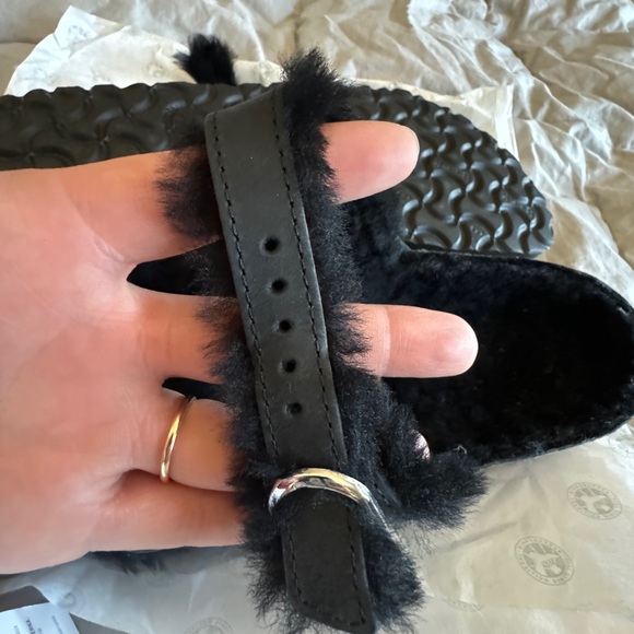 BIRKENSTOCK Black Mayari Shearling Natural Leather Oiled - Picture 6 of 7